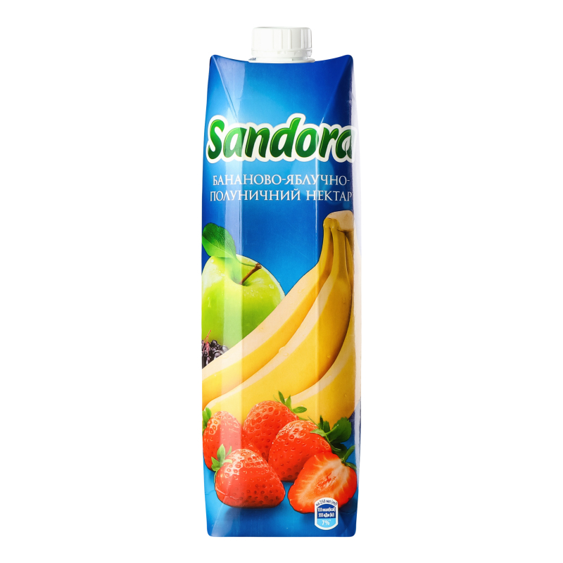 Нектар Банан-яблуко-полуниця 0,95л Sandora