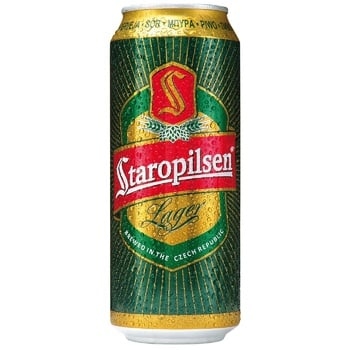Пиво Staropilsen  4,7% 0,5 л ж/б