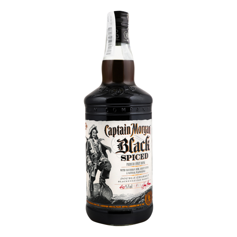 Напій ромовий  Captain Morgan Black Spiced 40% 1л