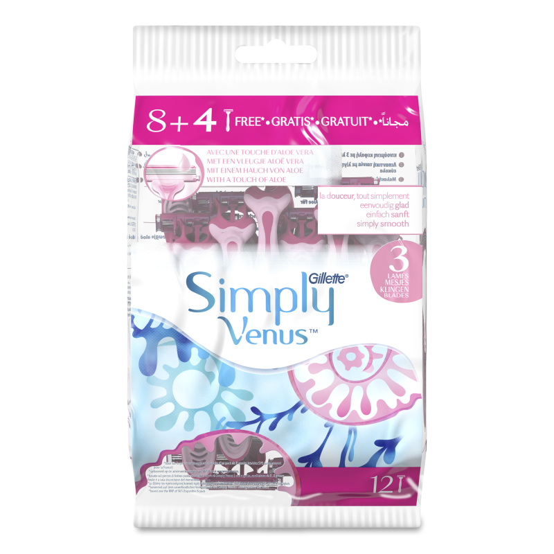 Бритви GILLETTE SIMPLY VENUS 3 12шт
