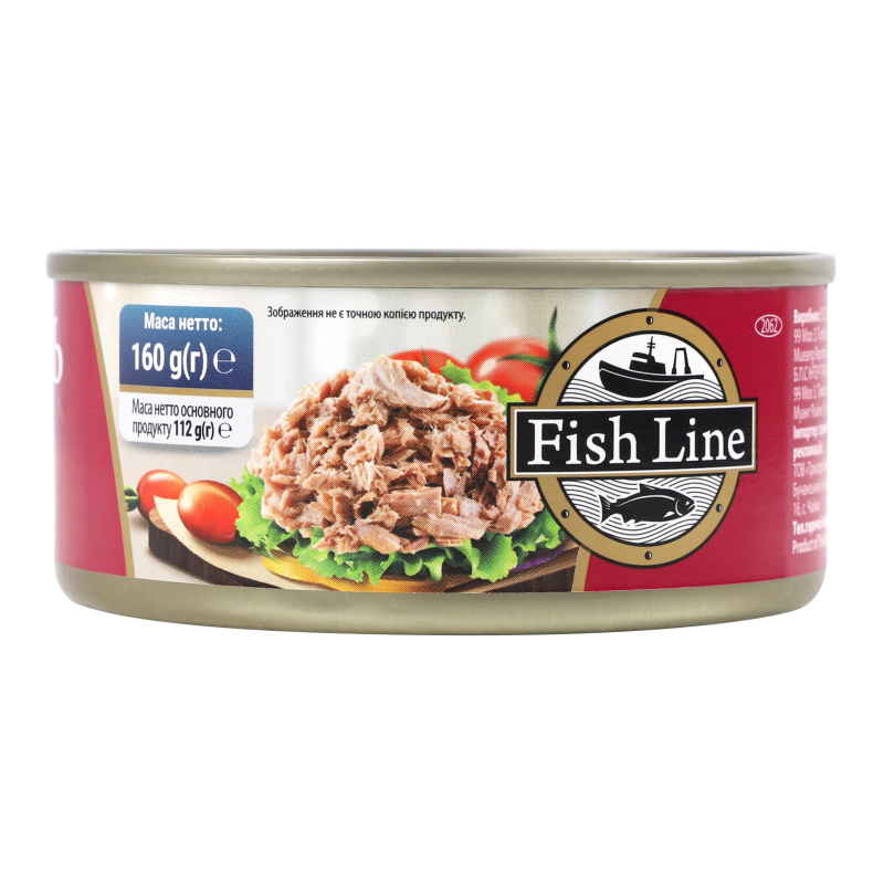 Тунець салатний у вл.соку 160г Fish line