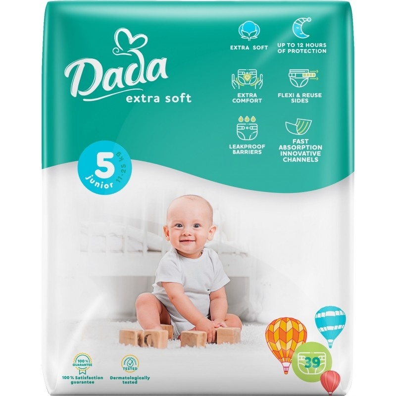 Підгузки дитячі Dada Extra Soft JUNIOR (11-25 кг) 39 шт/уп 5