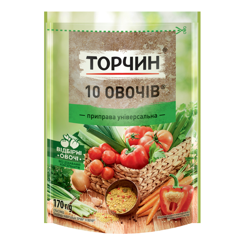 Приправа 10 Овочів 170г Торчин