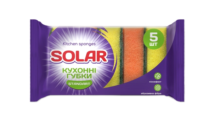 Губки кухонні SOLAR Standard 5шт