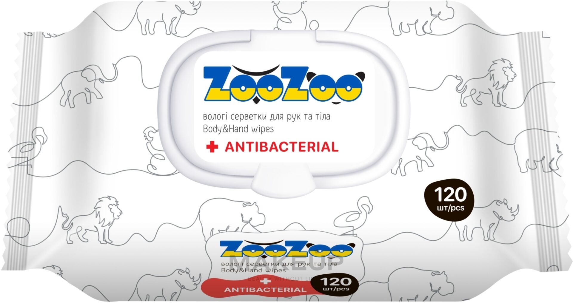 Серветка волога ZooZoo  д/рук та тіла 120шт Вітаміни