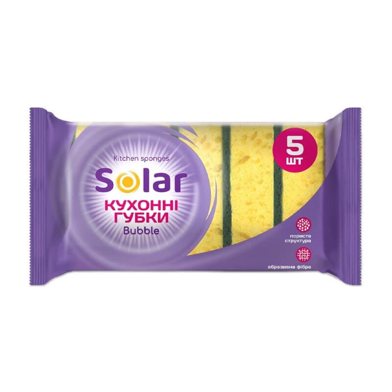 Губки кухонні Bubble 5шт SOLAR