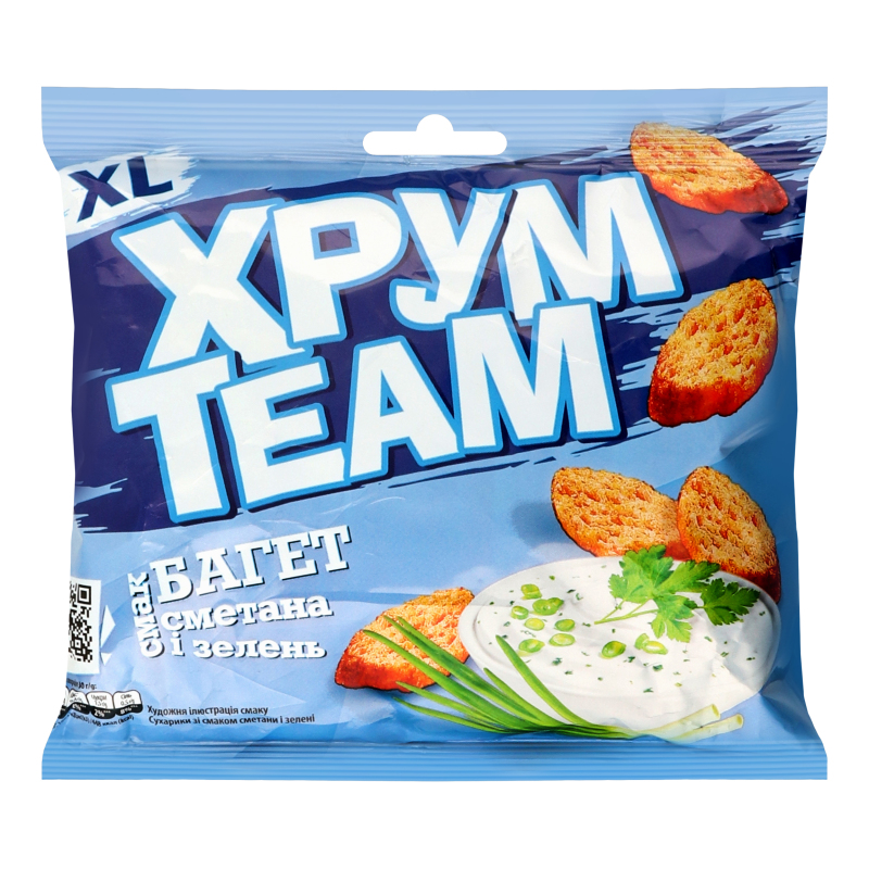 Багет ХрумTeam сметана-зелень 90г