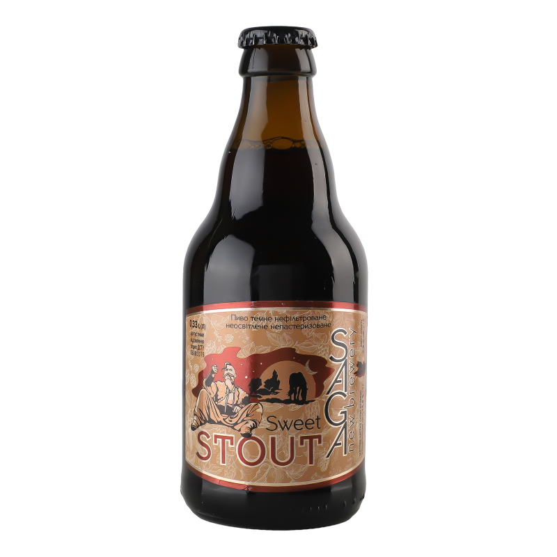Пиво Sweet Stout темне н/ф 5,8% 0,33л SAGA
