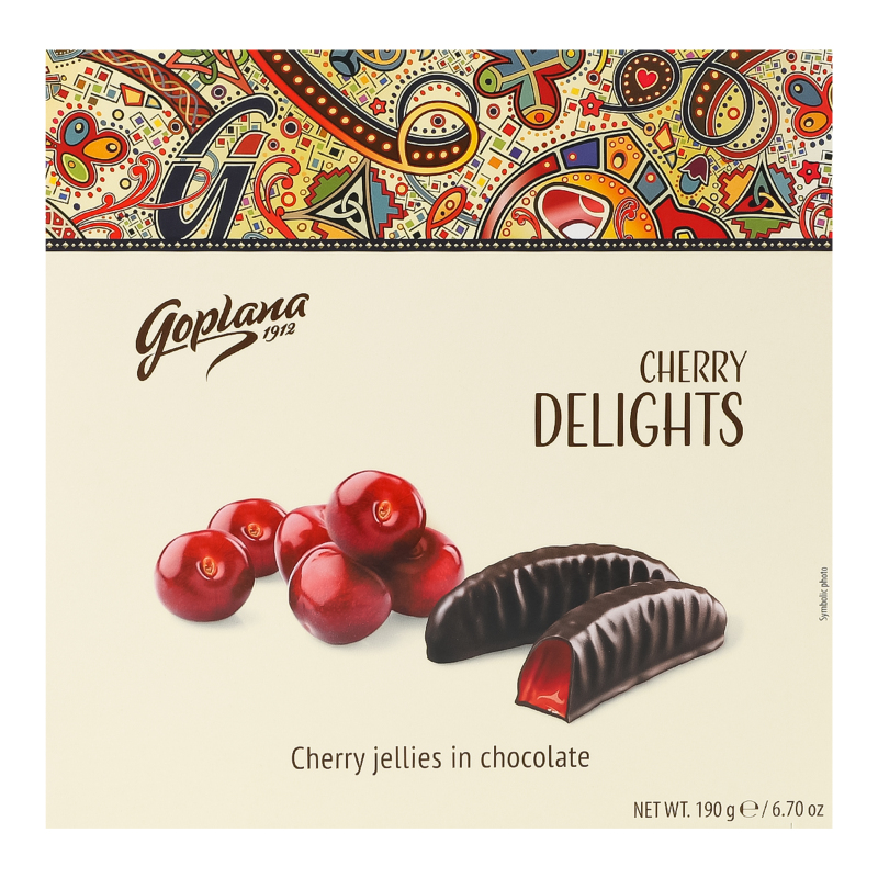 Мармелад жув. Delights вишня шоколад 190г Colian