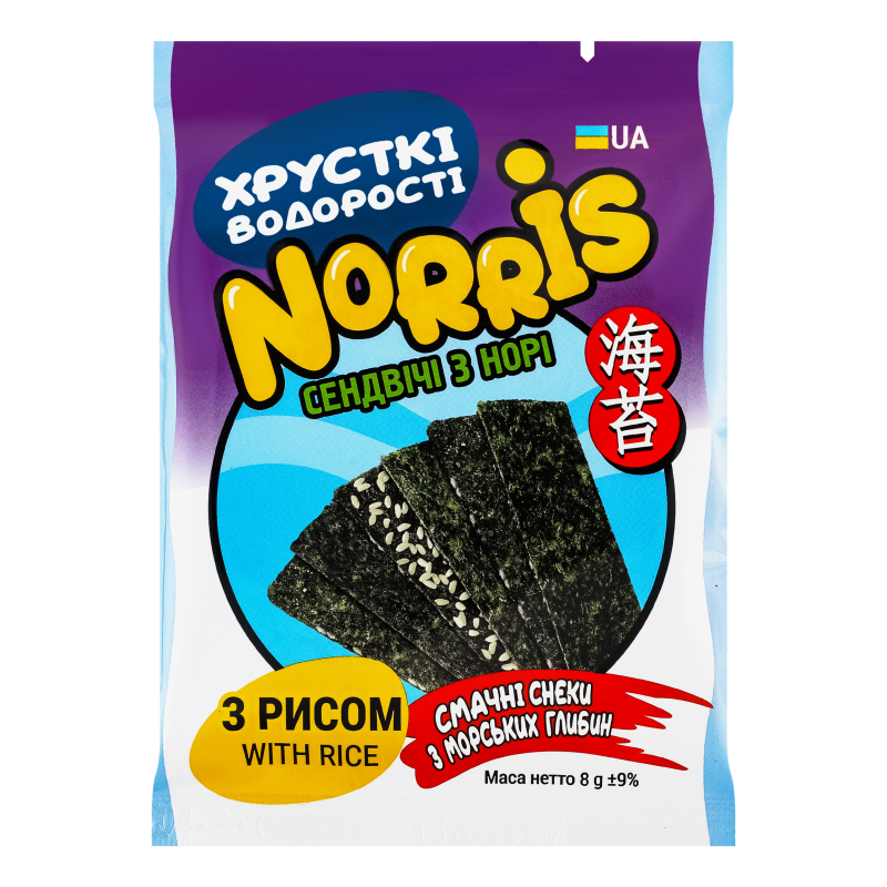 Сендвіч з норі з рисом 8г Norris