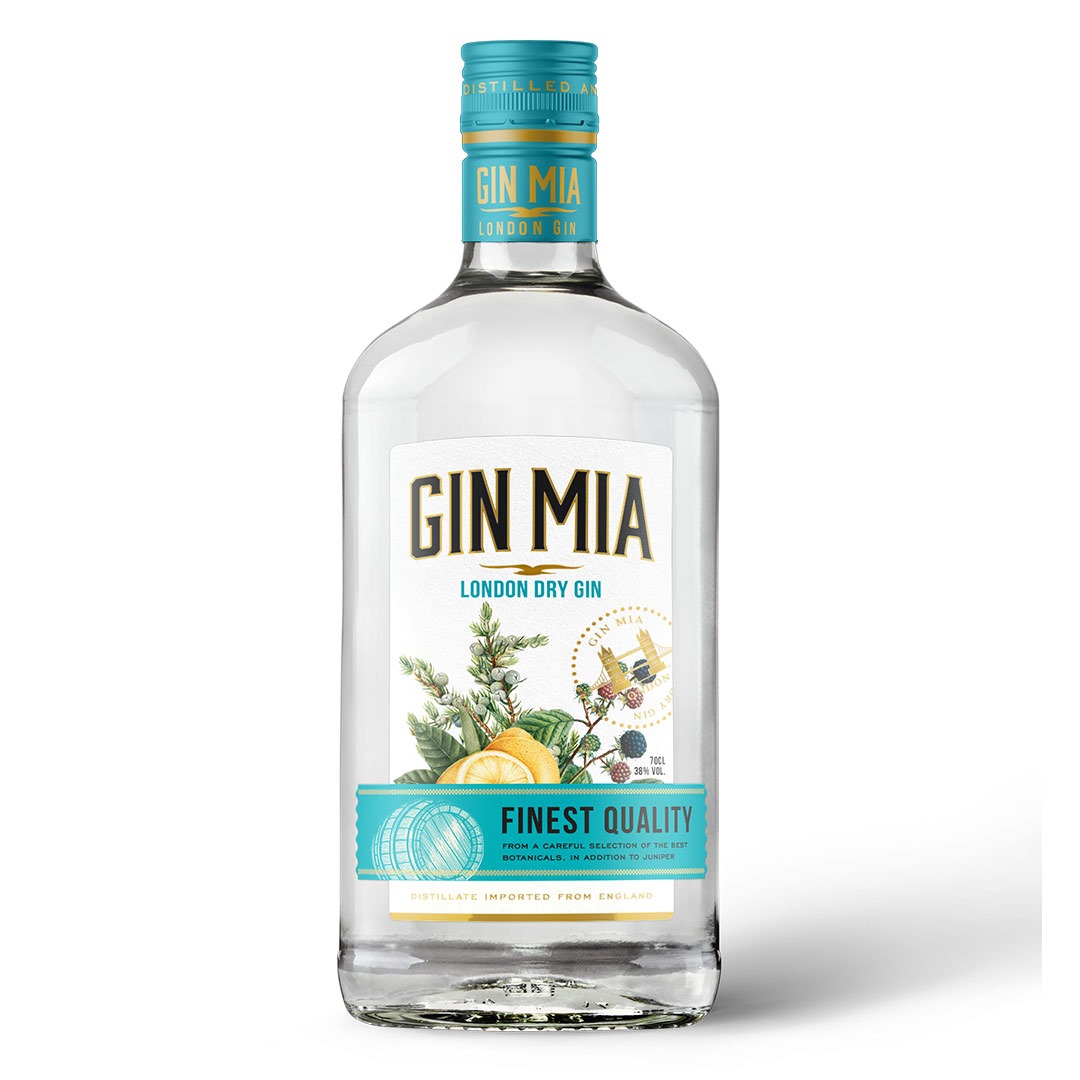 Джин Gin Mia London Dry Gin 38% 0,7л