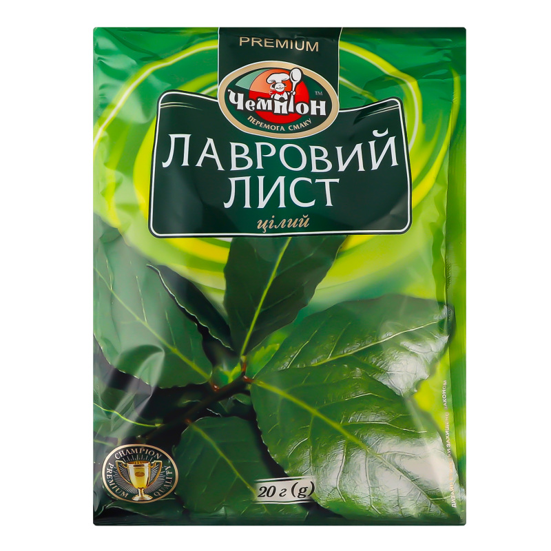Лист лавровий цілий 20г Чемпіон