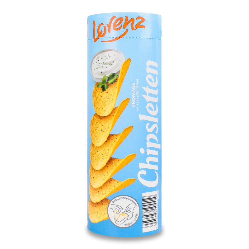 Чіпси Chipsletten крем-сир-цибуля 100г Lorenz