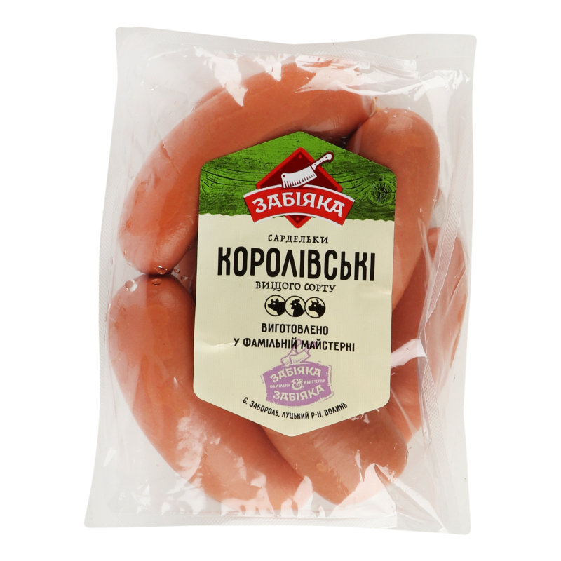 Сардельки Королівські в/с н/о ваг Забіяка