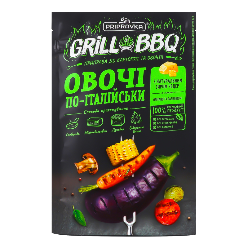 Приправа до картоплі та овочів”Овочі по італійськи”30г/25 Grill&BBQ