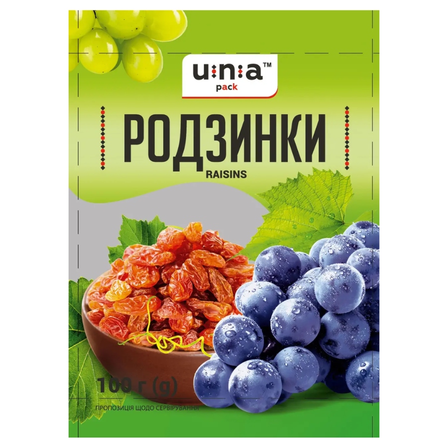 Родзинки 100г UNA
