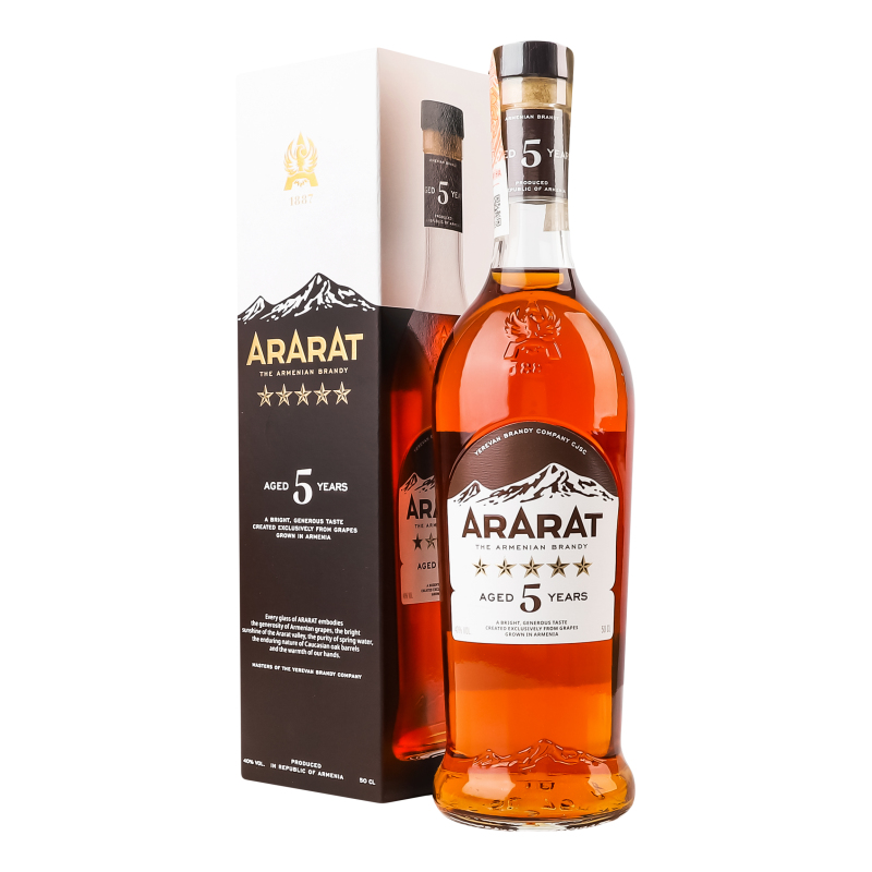 Коньяк АрАрАт 5* 40% 0.5л