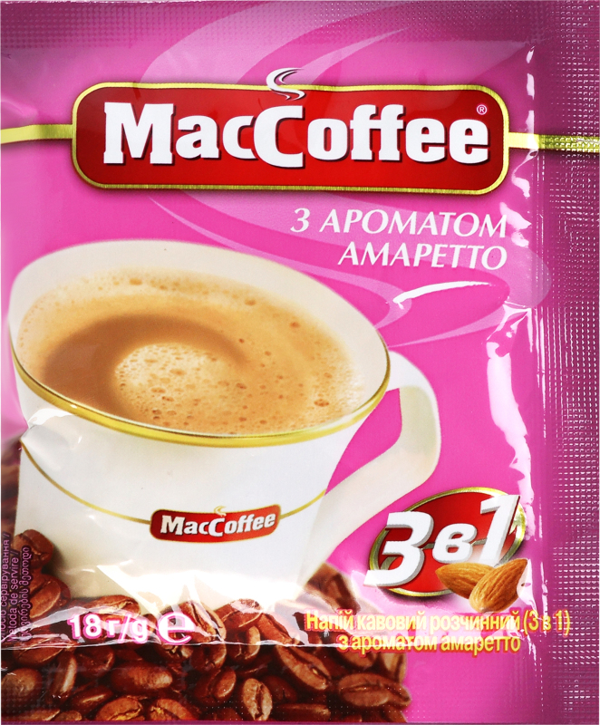 Кава MacCoffee 3в1 амаретто 18г*20шт