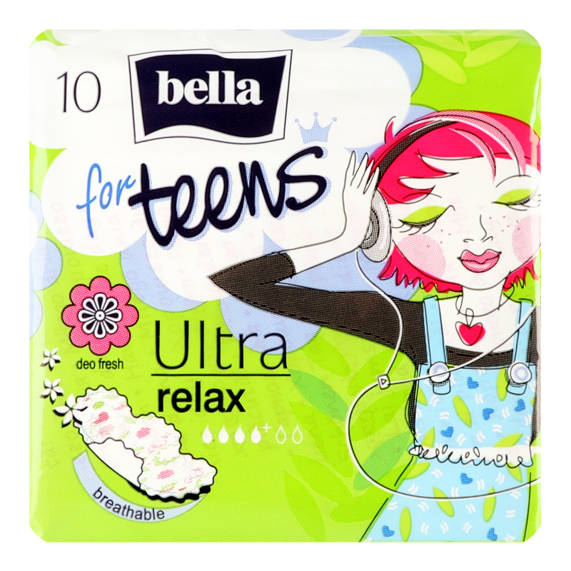 Прокладки BELLA for Teens Relax зелен 10шт /Bella/