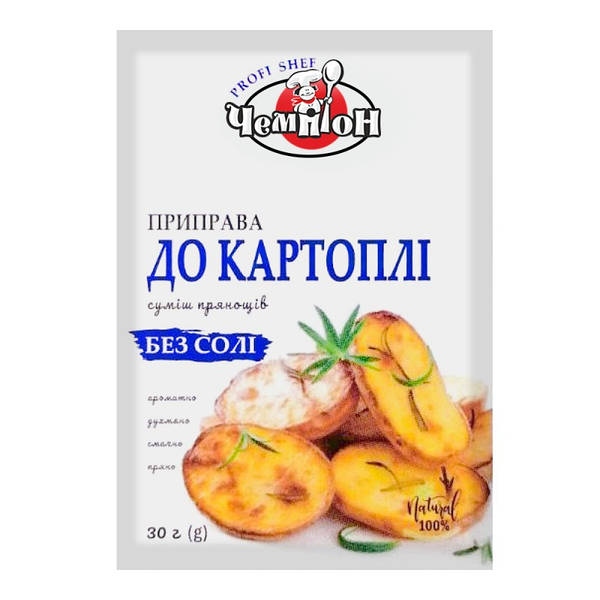 Приправа До картоплі б/солі 25г Чемпіон