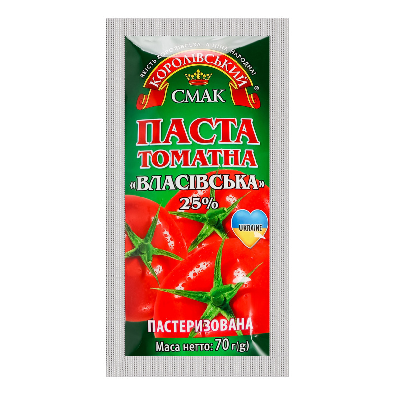 Паста томатна Власівська 25% соше 70г Королівський смак