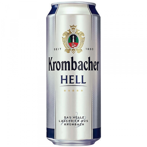 Пиво Krombacher (Кромбахер) хель 5% 0,5 ж/б