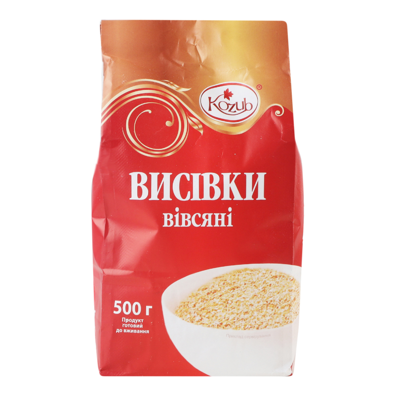 Висівки вівсяні “КОЗУБ” 500г*10