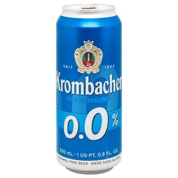 Пиво б/а Кромбахер Pils ж/б 0,5л