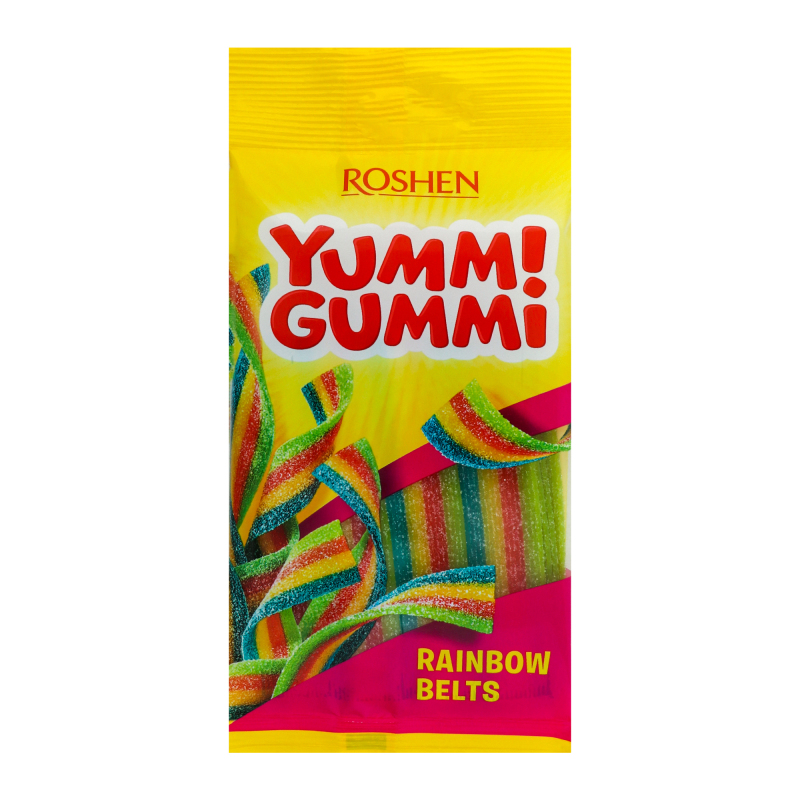 Цукерки желейні Yummi Gummi Sour Belts 70г Рошен
