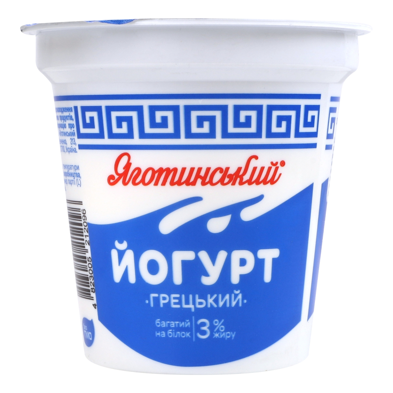 Йогурт Грецький 3% стакан 260г Яготинське