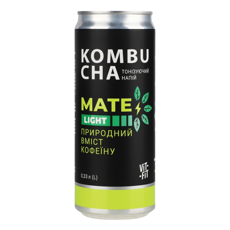 Напій Kombucha Mate Light ж/б 0,33л Vit-Fit