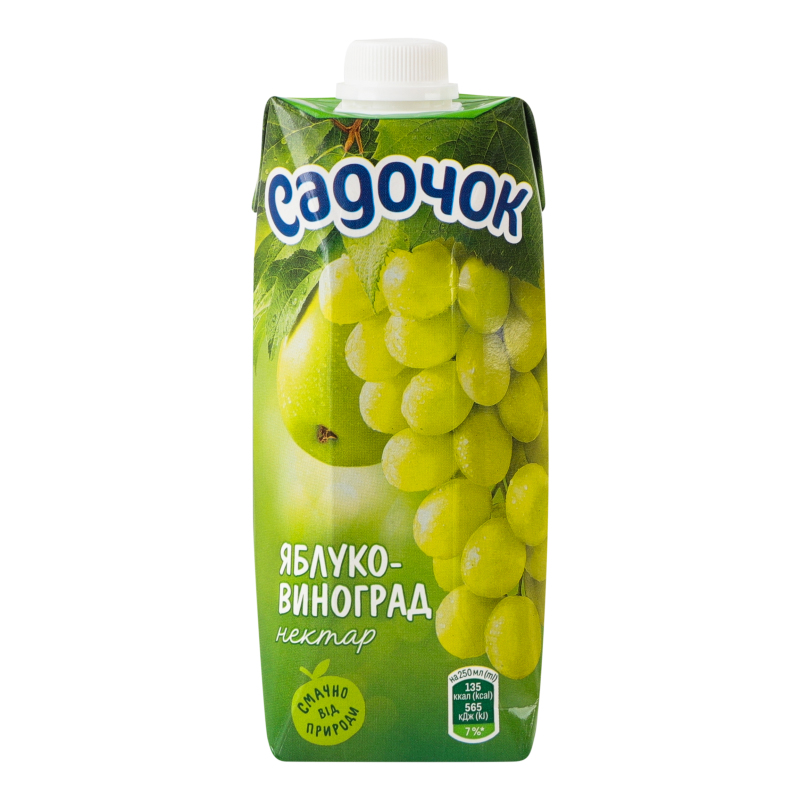 Нектар Садочок Яблучно-виноградний 0.5л Сандора