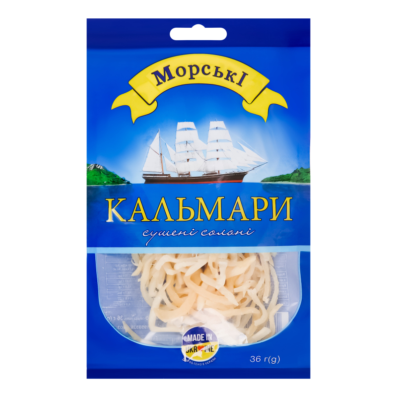Кальмар сушений 30г Морські
