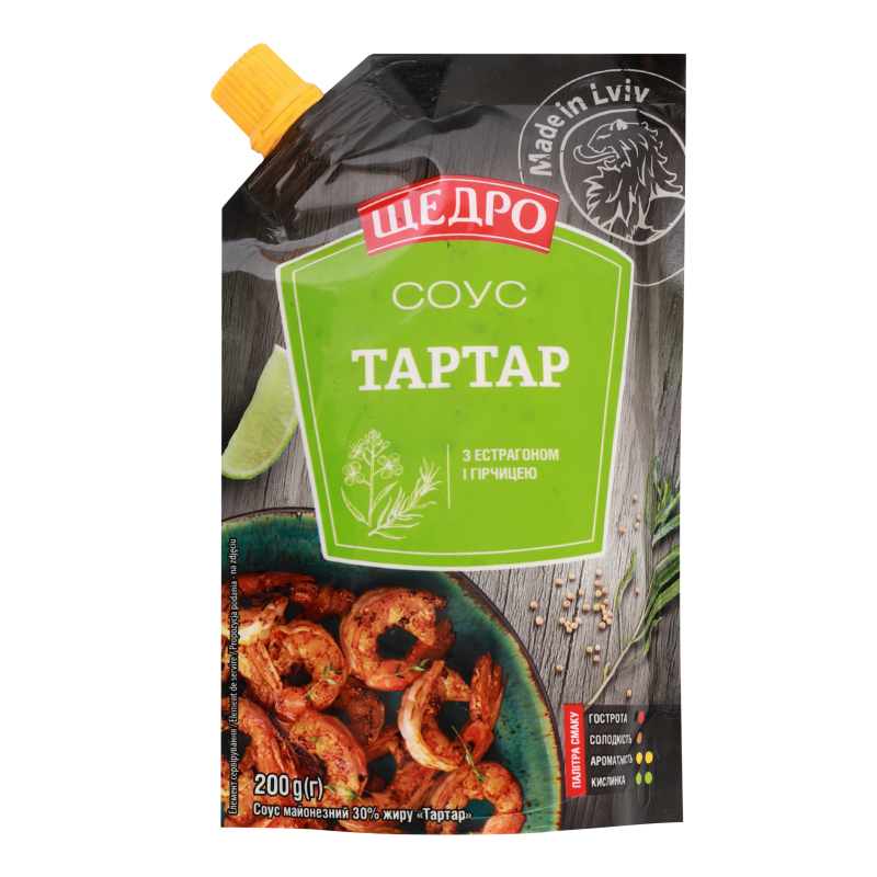 Соус Тартар д/п 200г Щедро