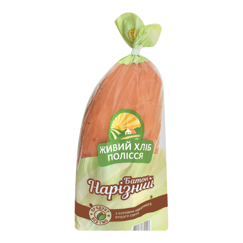Батон Нарізний різ 350г Золотий Дар Волиньагропродукт