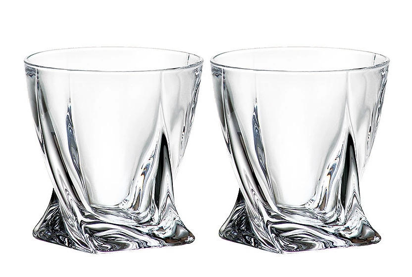 Набір склянок д/віскі Bohemia Quadro 340мл 2шт