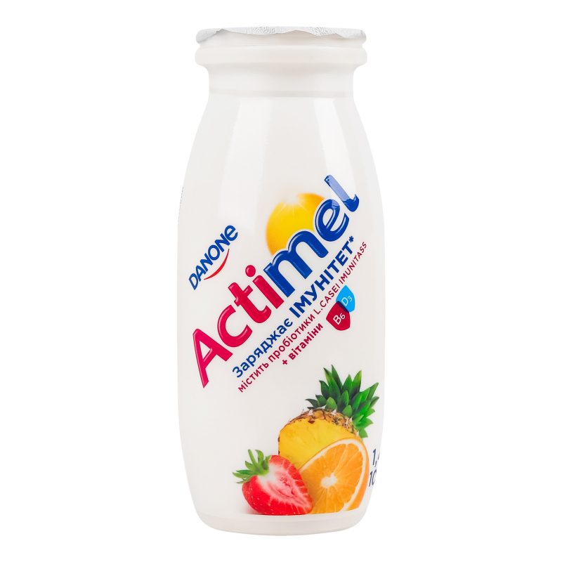Продукт к/м Actimel мультифрукт 1,4% пет 100г