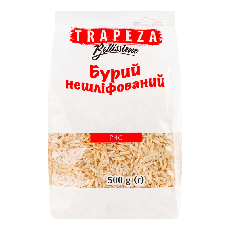 Рис нешліфований бурий Таїланд 500г Трапеза