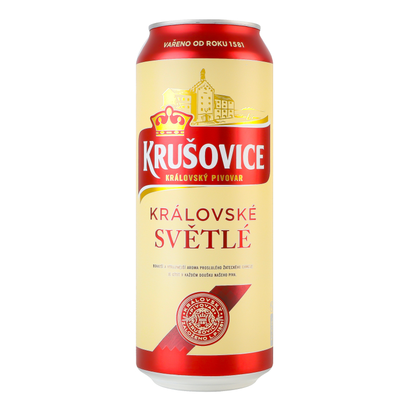 Пиво Krusovice Свєтле ж/б 0,5л