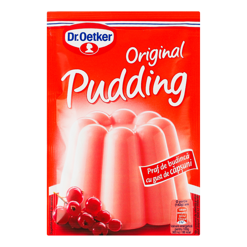 Пудинг з полуничним смаком 40г Dr.Oetker