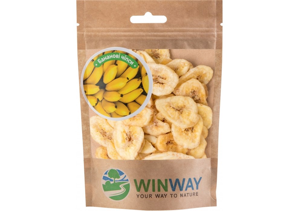 Чіпси бананові сушені 70г Winway