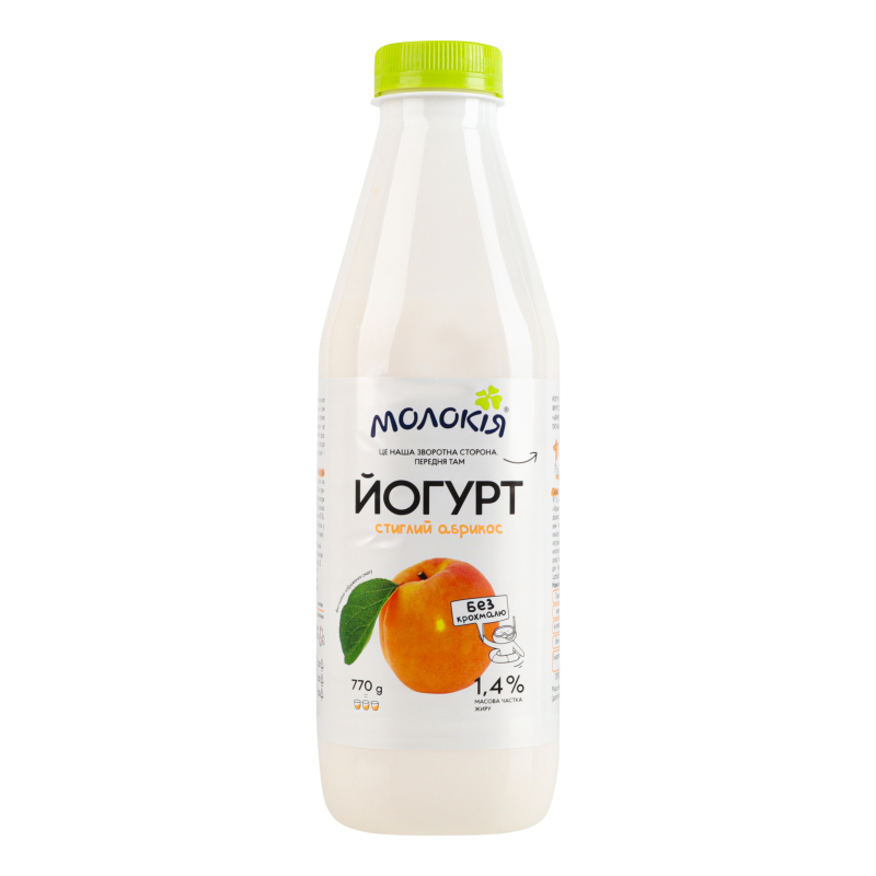 Йогурт Абрикос 1,4% пет 770г Молокія