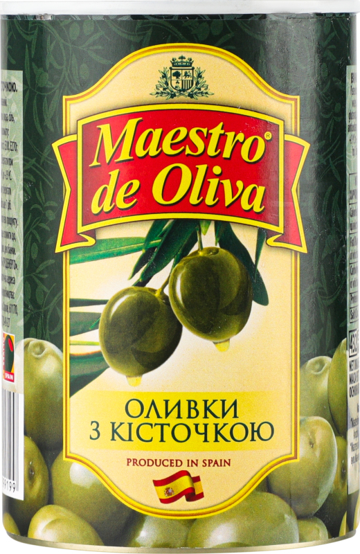 Оливки з кісточкою ж/б 420г Maestro de Oliva