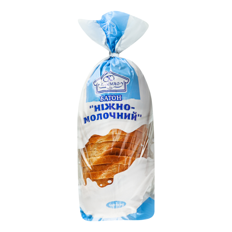 Батон Ніжно-молочний в/с 400г Теремно