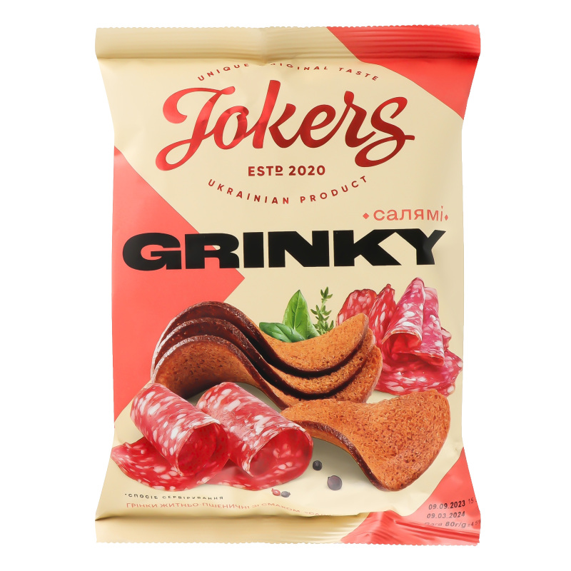 Грінки житньо-пшен салямі 80г JokerS