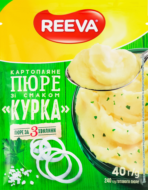 Пюре карт. зі смаком курки пачка 40г REEVA
