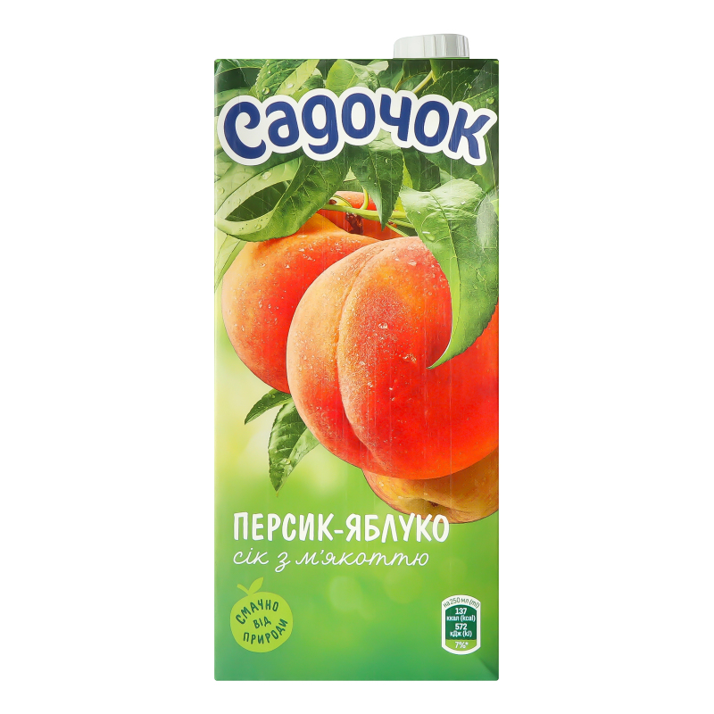 Сік Садочок персик-яблуко 0,95л