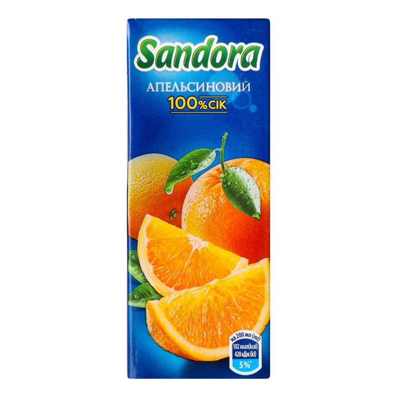 Сік Sandora Апельсиновий 0,2л