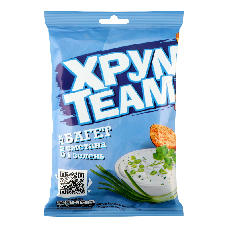 Багет ХрумTeam сметана-зелень 55г