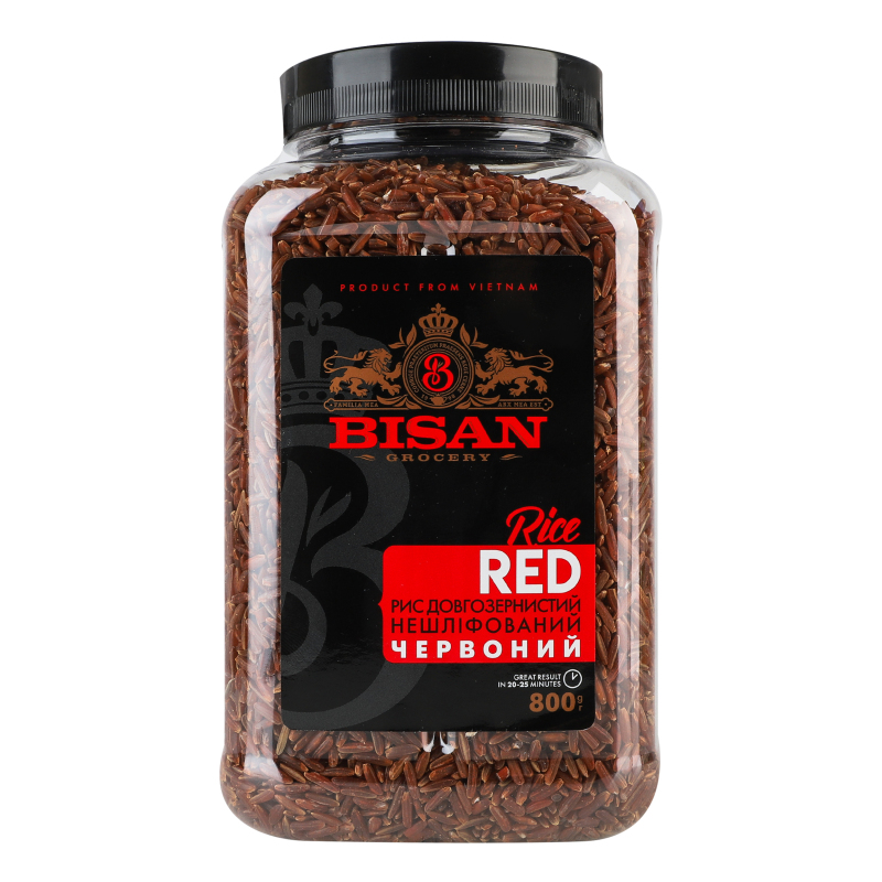 Рис червоний п/б 800г Bisan